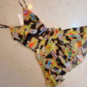 Urban Outfitters Silence + Noise Ruffle Mesh Mini Dress